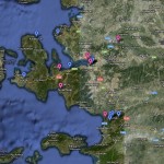 Mapa Izmir y alrededores