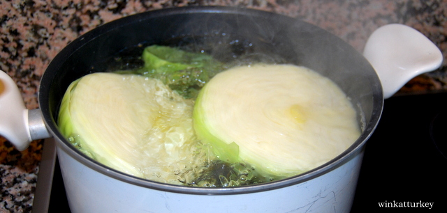 Cabbage cooking
