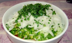 Preparation çoban salata